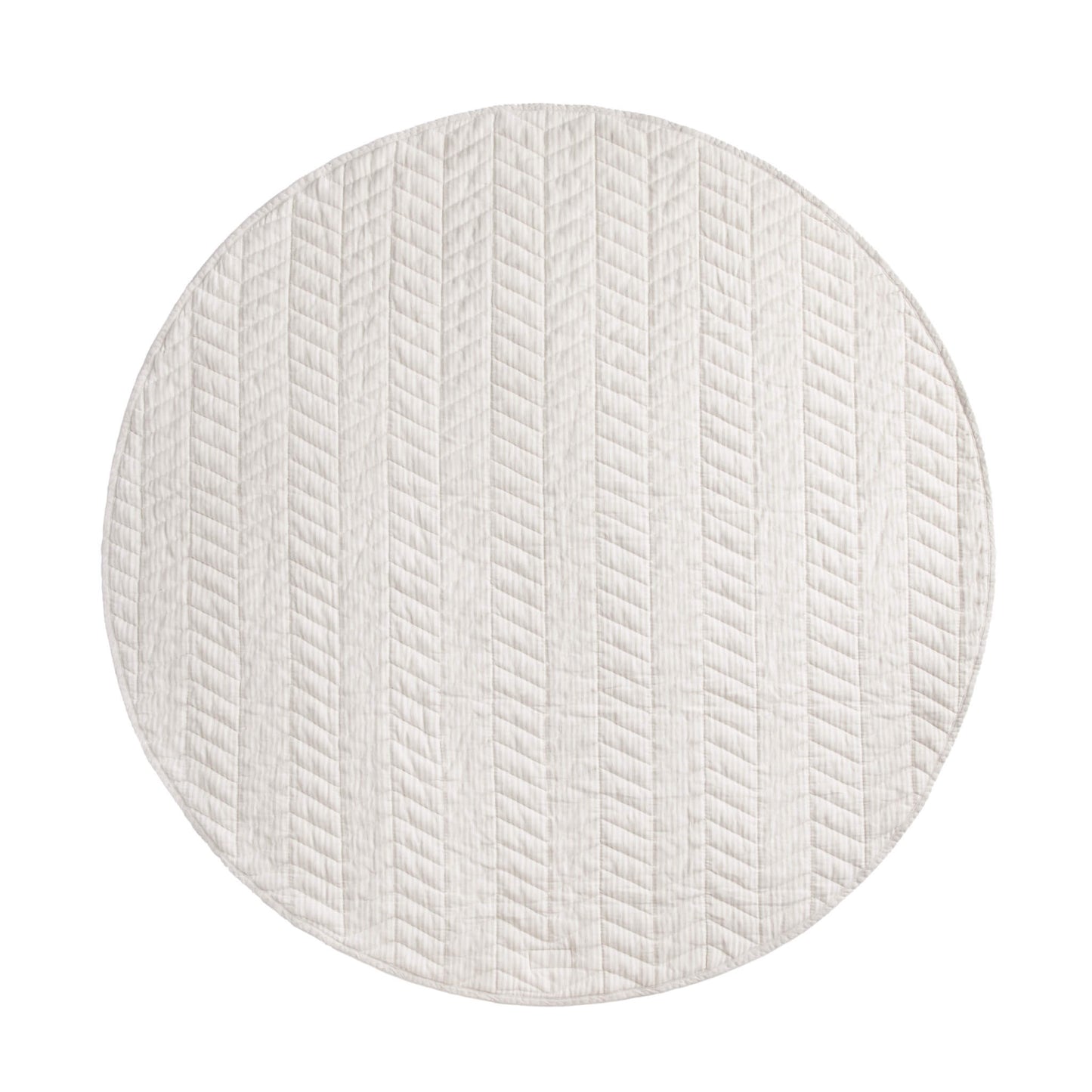 Natural Linen and Stripe Reversible Playmat