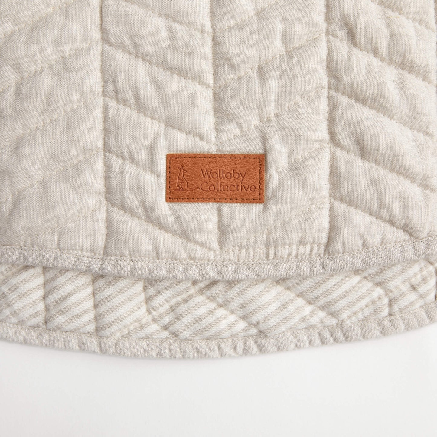 Wallaby Collective Natural Linen and Stripe Play Mat