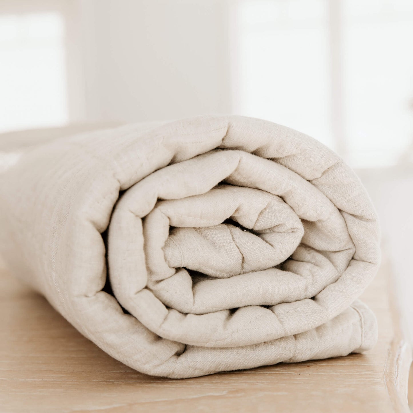 Quilted Natural Linen Playmat