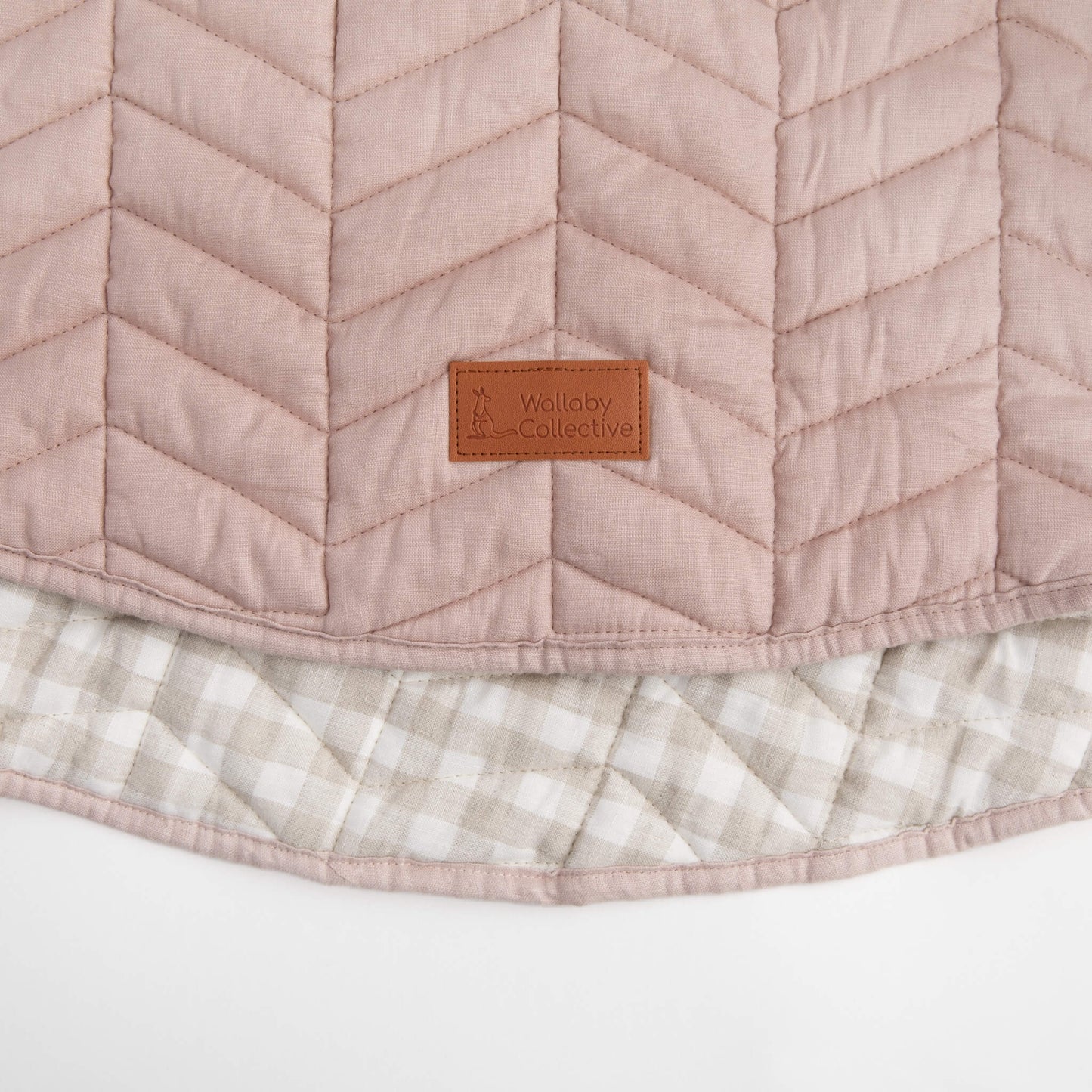 Pink Linen Baby Play Mat